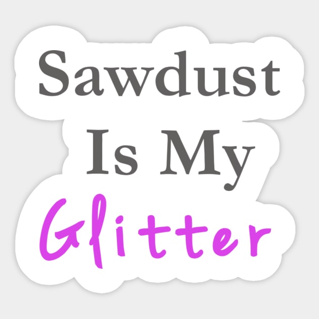 Sawdust & Glitter Purple Sticker by Clearpebbl